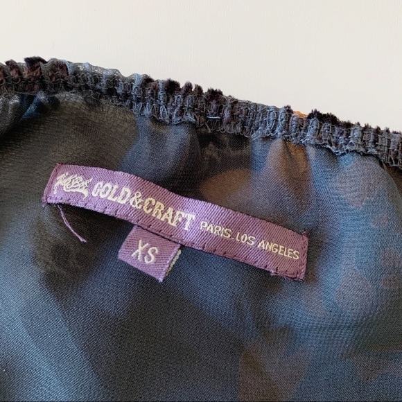 Hale Bob Gold & Craft Burnout Floral Tunic Blouse XS Grey - Picture 5 of 7